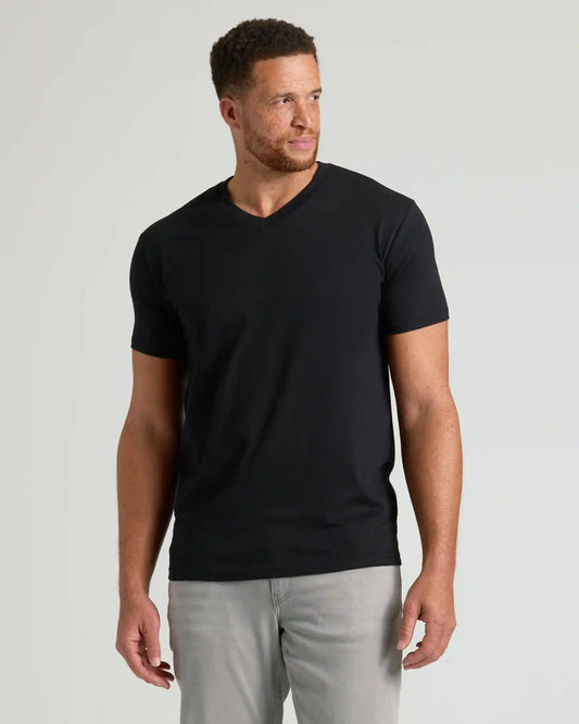 Black & White Short Sleeve Tall Classic V-Neck 6-Pack